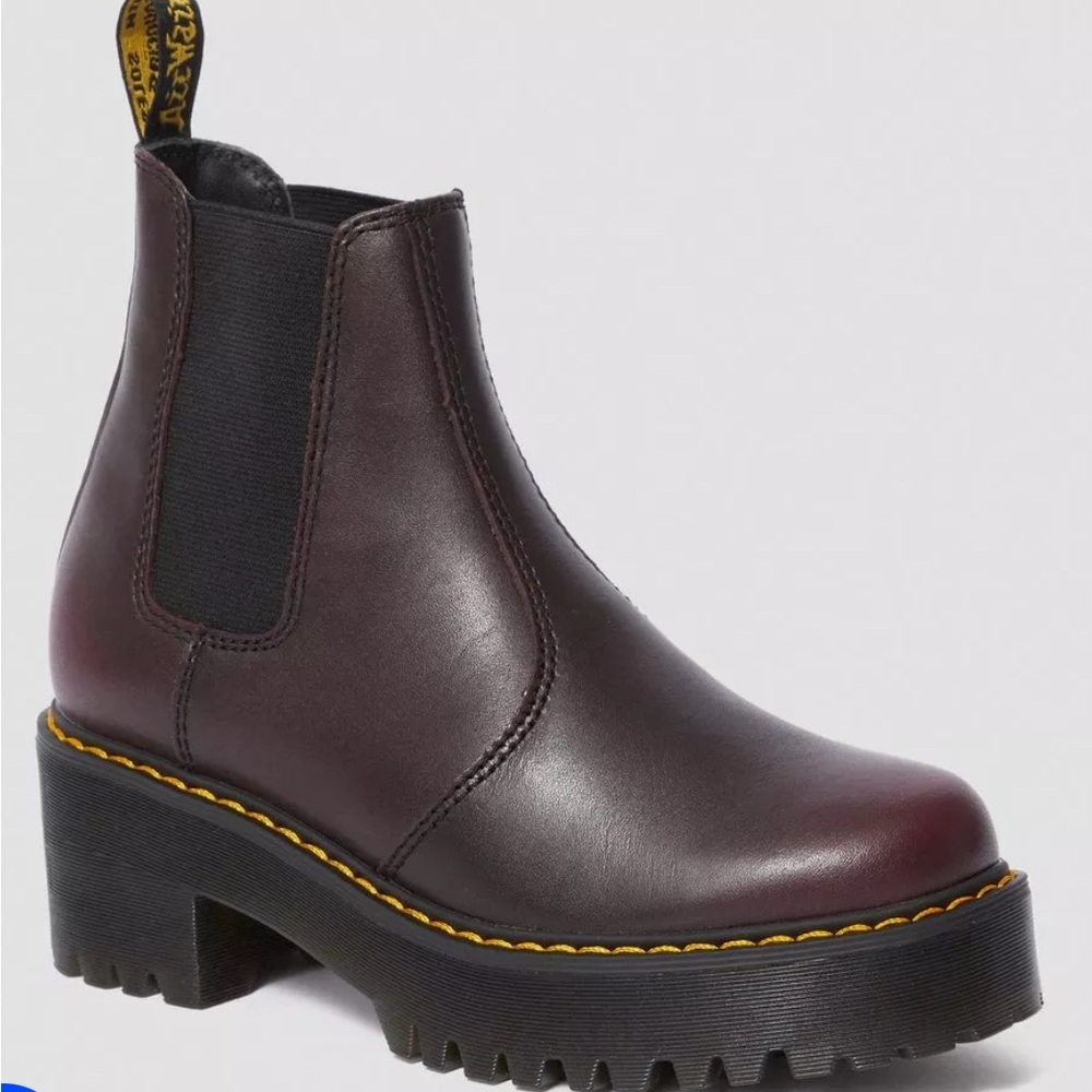 BURGUNDY ROMETTY WOMEN'S VINTAGE LEATHER PLATFORM CHELSEA BOOTS